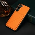 thumbnail image 2 of SaniMore for Samsung Galaxy A54 5G Case, PU Leather Skin & Rugged PC Backplane Card Slot [Up to 2] Shockproof Anti-fall Flip Kickstand Slim Lightweight Business Shell for Galaxy A54 5G, Orange, 2 of 6