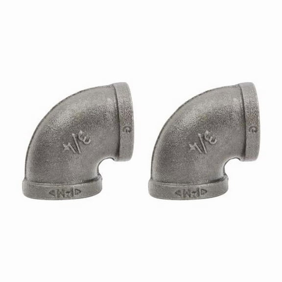 STZ 312 E90-34-2 90 Degree Elbow, 3/4 Inch, Black