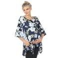 thumbnail image 2 of White Mark Women's Maternity Floral Bell Sleeve Tunic Top, 2 of 6