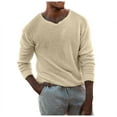 thumbnail image 3 of Mens Sweater - Autumn Winter Loose Knit Long Sleeve Pullover Sweater Jacket, Soft Warm Fabric, Daily Casual Outdoor Wear, Breathable Knit, Comfortable Men's Clothing, 3 of 6