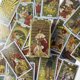 thumbnail image 4 of Tarot Art Nouveau dorado de 12x7cm, adivinación del destino, juego de cartas de fiesta familiar, tamaño estándar con manual de papel3687, 4 of 5