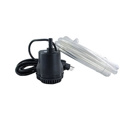 FibroPool Pool Cover Pump (600 GPH) - Submersible Electric Utility Water Pumps - 16 foot Heavy Drain Hose - For All Swimming Pools, Spas and Hot Tubs Black