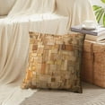 thumbnail image 3 of LALILO Throw Pillow Covers Wood Wood Material Wooden Bamboo Timber Cushion Cover 18" x 18", 2 Pack, 3 of 6