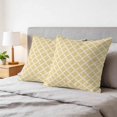 thumbnail image 6 of 16x16 Pillow Covers Set of 2, Yellow Moroccon Square Throw Pillow Covers for Couch/Sofa/Living Room, Farmhouse Minimalist Ethnic Geometric Decorative Soft Pillowcases for Couch Throw Pillows, 6 of 9