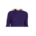 thumbnail image 2 of Style & Co Women's Mock Neck Lace-Up Ribbed Knit Sweater Purple Size XX-Large, 2 of 3