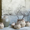 thumbnail image 3 of LuxenHome Off White Rustic Cauldron MgO Planter Pot, 3 of 11