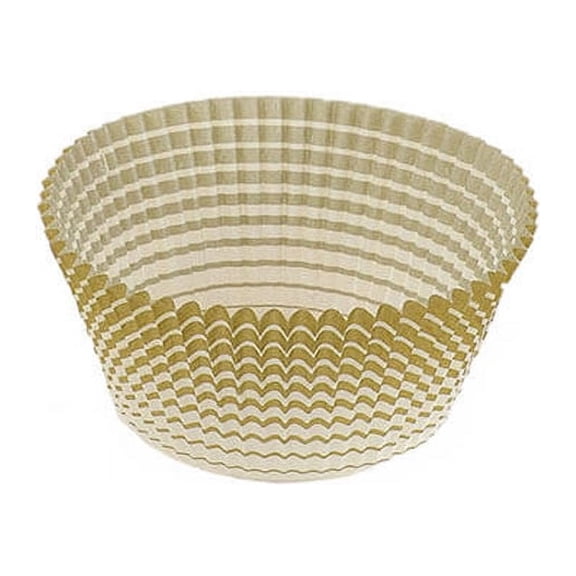 Novacart Round Paper Cup, Gold-Patterned Outside, 2-1/4" Base Diameter, 1-1/16" High, Case of 2000