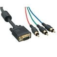 thumbnail image 3 of SANOXY Cables and Adapters; 6ft VGA HD15 Male to 3 RCA Male Video Cable, Black, 3 of 6