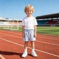 thumbnail image 4 of Xudanell Toddler Boys Chino Shorts Summer Cloths Twill Shorts for Kids (Blue, 2-3 Years), 4 of 6