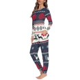 thumbnail image 3 of Renewold Soft Nightwear for Women Pajama Size XS Christmas Reindeer Snowflake Pajamas Top and Pants Set of 2 Casual Skin Friendly Daily Wear Nightwear for Winter, 3 of 5