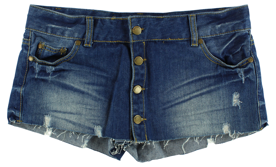 Blue Asphalt Womens Destructed Cut Off 