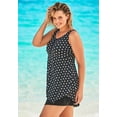 thumbnail image 3 of Swim 365 Women's Plus Size Longer-Length Tankini Top, 3 of 6