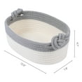 thumbnail image 3 of REGALWOVEN 3 Packs Woven Storage Basket, Shelf Closet Storage Bin with Handles for Key Tray Bowl for Entryway Desk, Catchall Home Decor Gray 12.6*7.9*4.7in, 3 of 5