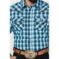 thumbnail image 3 of Wrangler Men's Rock 47 By Plaid Print Long Sleeve Western Snap Shirt Blue X-Large, 3 of 4