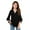 Black, variant on SERTG Girls Glitter Party Top Breathable 3/4 Sleeve V-Neck Blouse Fashion Big Kids Solid Color Spring Summer Holiday Pullover(Red,5-6 Years)