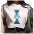 thumbnail image 1 of Puntoco Camiseta suelta de cuello redondo para mujer con estampado gráfico geométrico de moda para mujer Puntoco Puntoco-18, 1 of 9