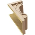 thumbnail image 6 of 12"W x 12"D x 24"H Wide Alma Rough Cedar Woodgrain TimberThane Corbel, Primed Tan, 6 of 6