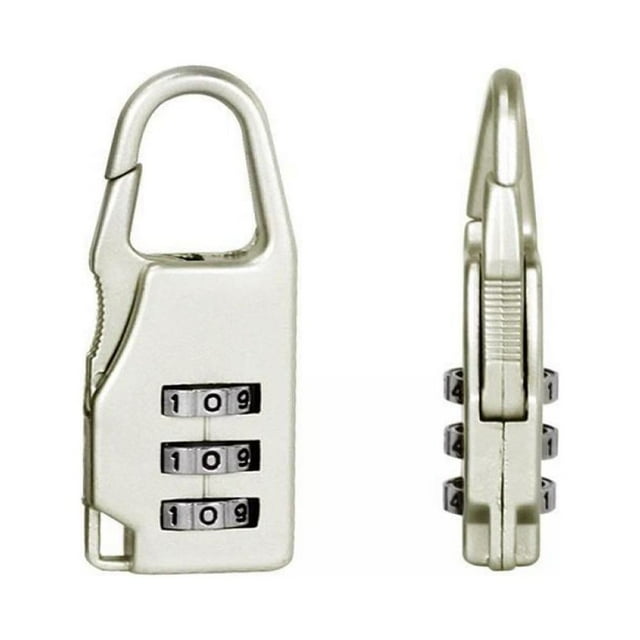 High Quality Small Chic Padlock Practical Suitcase Luggage Security Password Lock 3 Digit Combination Travel Accessories White