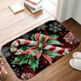 thumbnail image 5 of 1pc Christmas Candy Cane Absorbent Non-Slip Bathroom Thickened Flannel Rug Decor,Soft,Quick Drying,Suitable For Indoor/outdoor Use,Bathrooms,Bedrooms,Kitchens,Terrace,Laundry Rooms,16"x24", 5 of 9