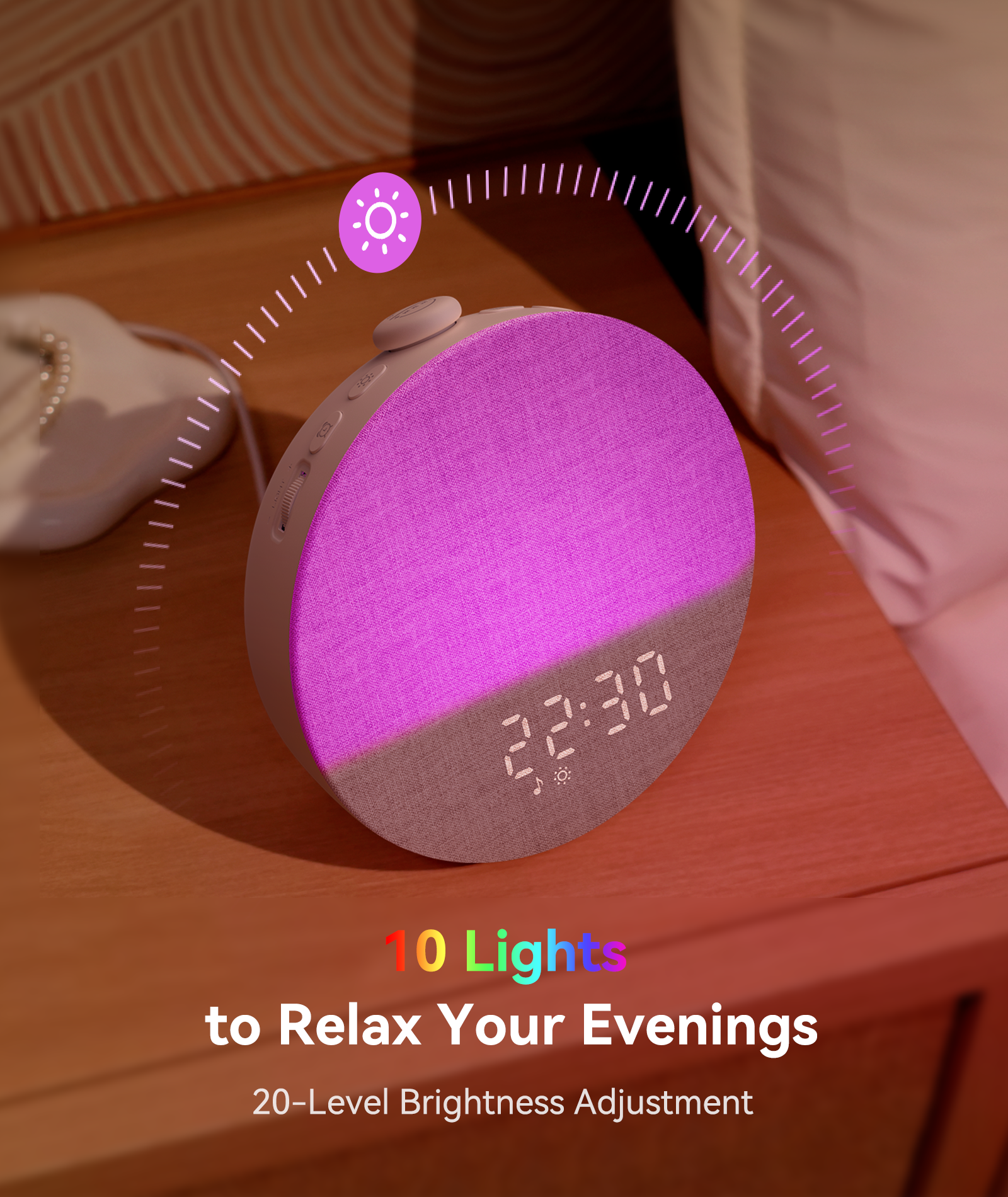Dreamegg White Noise Sound Machine with Sunrise Alarm Clock photo 6