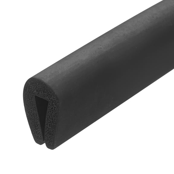 Uxcell Rubber Edge Trim, 3/16"(4mm) x 3.3Ft Length EPDM U Channel Edge Protector U Shaped Gasket for 3-5mm Mirror Glass Protector, Black (10x15mm)