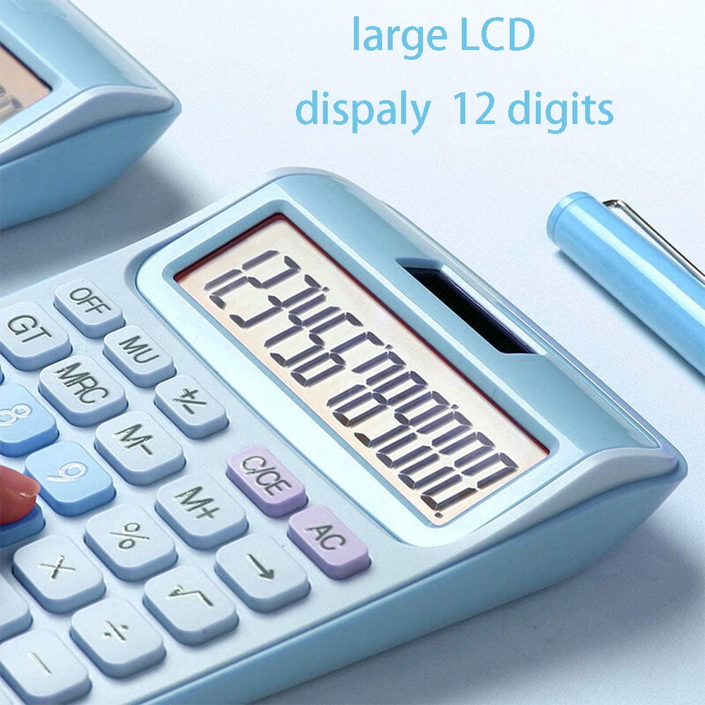 SagaSave Desktop Calculator with 12 Digits Large LCD Display for Office School Adults and Students