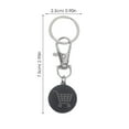 thumbnail image 2 of WRITWAA Trolley Token Key Ring Shopping Cart Coin Black Stainless Steel 4Pcs 2.95X0.91X0.08In, 2 of 8