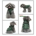 thumbnail image 4 of Pet Windbreaker with Reflective Collar & Double Snap Zipper, Built-in Harness Dog Coat, Lightweight Outdoor Jacket for Small Medium Dogs green XXL 17.6-24.3 lbs, 4 of 5