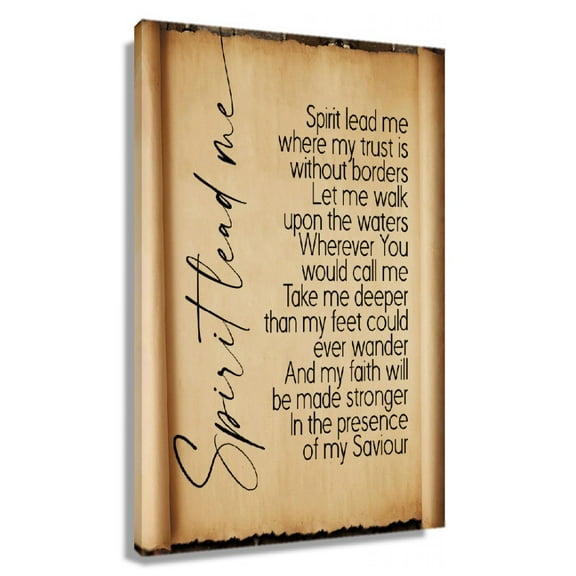 Spirit Lead Me Lyrics Wall Art Prints Poster for Bedroom Pictures Wall Hanging Kitchen Canvas Painting Panel Printed Canvas Deco Home