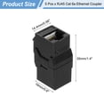 thumbnail image 2 of Lot de 5 Adaptateurs Ethernet Cat 6A, RJ45 Adaptateurs Cat6A Femelle à Femelle, Noir, 2 of 6