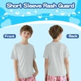 thumbnail image 6 of XIMIN Baby Boys Rash Guard Solid Color Shirts Short Sleeve Quick Dry Swim Shirts UPF 50+ Sun Protection for Kids Athletic Summer Shirt (13-14 Years, Grey), 6 of 9