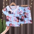 thumbnail image 1 of Frozen Elsa Summer Girls Pijamas Ropa de manga corta para niños Fragancia pequeña Small Middle Big Children Baby Homewear Set14 125-135CM Gao Jinjia LED, 1 of 2