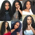 thumbnail image 6 of Curly Lace Front Wig Human Hair Wigs for Black Women HD Lace Front Wigs Human Hair Pre Plucked 180% Density 4x4 Lace Closure Wigs Long Curly Wig Natural Black Color(22 Inch), 6 of 7