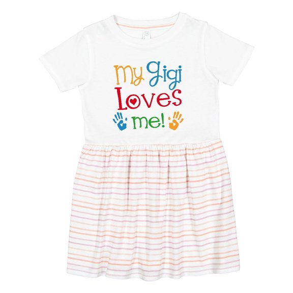 Inktastic My Gigi Loves Me Grandchild Girls Toddler Dress