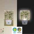 thumbnail image 5 of FYBTO Set of 2 Vibrant Watercolour Four Leaf Clover Irish Shamrock On Teal Patchwork Texture St Patricks Day Auto Sensor LED Dusk to Dawn Night Light Plug in Indoor for Adults, 5 of 5