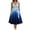 *Blue, variant on VBVC Women's Ombre V Neck Tie Waist Midi Dress , Sleeveless A Line Dress For Women , Ladies' Summer Casual Party Dress with Pockets,Blue,S-5XL