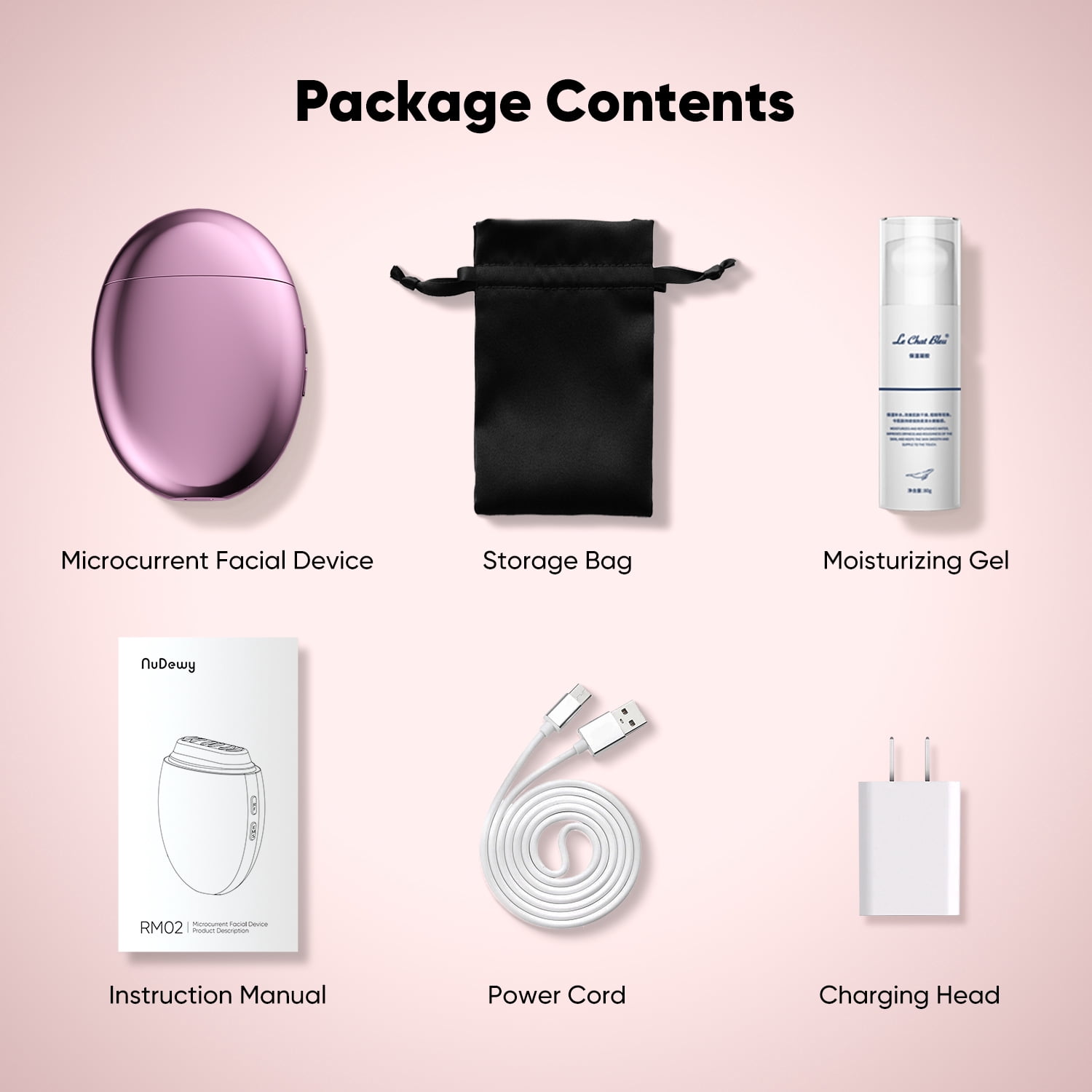 NuDewy Microcurrent Facial Device Skin Care Home Facial Device High Frequency Facial Device Plug-in Facial Massager for Facial Neck Lifting, Firming, Toning, Wrinkle Puffiness Reduction