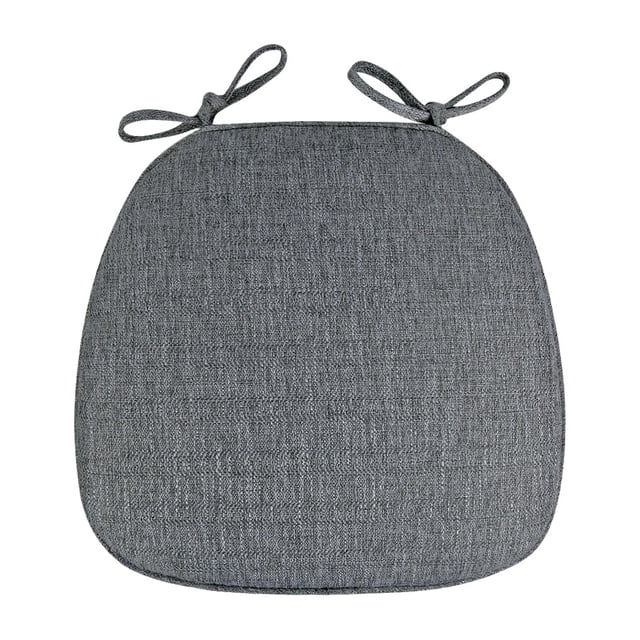 Inteprter Cojín de silla lavable y desmontable de poliéster para fácil mantenimiento e higiene. Decoración del hogar gris oscuro