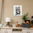thumbnail image 2 of HFDF Funny Bathroom Wall Art Raccoon Toilet Paper Wall Decor Colorful Raccoon Pictures Cute Animal Canvas Print Painting Artwork for Toilet Washroom Bedroom 20x24inch Framed, 2 of 6