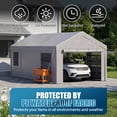 thumbnail image 5 of Dateyes  12x20ft Heavy Duty Carport Canopy, Portable Garage Car Canopy with Removable Sidewalls, Car Shelter for Cars, Boats, and Tools Storage, Gray, 5 of 9