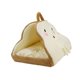 thumbnail image 2 of Cama para perros y gatos, nido para gatos, cojín interior para otoño e invierno, acogedora perrera para interiores, tienda para mascotas beige S, 2 of 9