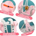 thumbnail image 6 of Ealing Slide and Swing Set for Toddlers ,Baby Swing with Safety Belt for Age 1-2,with Basketball Hoop, Indoor Outdoor 4 in 1 Toddler Playset ,Pink, 6 of 8
