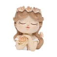 thumbnail image 2 of Macetas con cara de niña, soporte para bonsái, jarrón artesanal, escultura decorativa de resina coleccionable de dibujos animados, maceta de resina, 8x7x11cm, 2 of 8