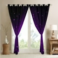 thumbnail image 2 of Erosebridal Black and Purple Curtains Women Ombre Glitter Window Curtains for Bedroom Living Room,Abstract Striped Curtains & Drapes 2 Panels 42"Wx63"L, 2 of 6
