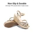 thumbnail image 4 of DREAM PAIRS Girls' Wedge Heel Sandals with Adjustable Strap, Non-Slip Sole Dress Sandals for Kids, 4 of 6