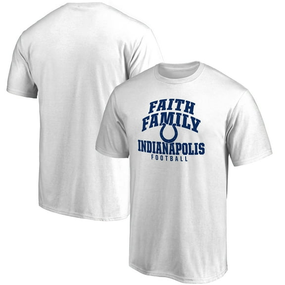 Men's White Indianapolis Colts Faith Family T-Shirt