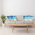 thumbnail image 4 of Ambesonne Ocean Throw Pillow Cover 4 Pack, Seashells Tropical Beach, 16", Turquoise and Cream, 4 of 6