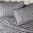 thumbnail image 5 of Superior 600 Thread Count 4-Piece Dark Grey Paisley Cotton Blend Sheet Set, Full, 5 of 7