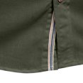 thumbnail image 4 of LNWUY Man Fashion Solid Color Lapel Button Shirts Long Sleeve Cotton Outdoor Casual Comfortable Shirt with Pockets #Green S, 4 of 5