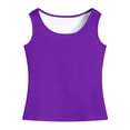 thumbnail image 4 of Splozh Girls' Tank Tops Sleeveless Undershirts 5-14 Years Crew Neck Casual Summer T-Shirt Kids Teen Cute Cami Tanks,Dark Purple,9-10 Years, 4 of 4